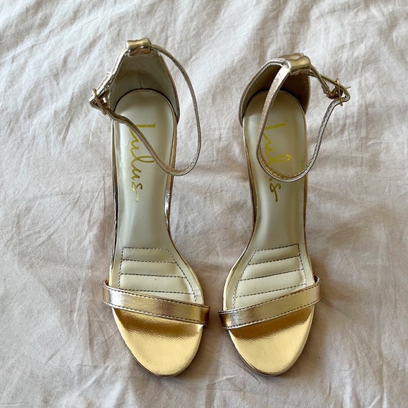 Lulu’s Loveliness Rose Gold Ankle Strap Heels - Picture 2 of 4